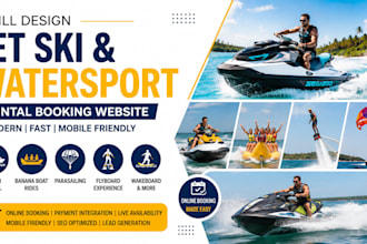design a jet ski and watersport rental booking website