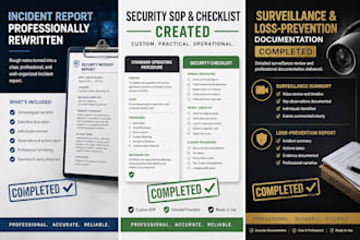 professional documentation and incident report services