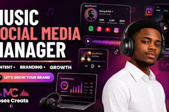 be your music artist social media manager, content creator and brand consultant