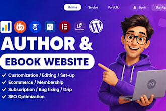 book author website ebook landing page children book website
