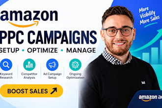 setup, manage and optimize amazon PPC campaigns amazon fba PPC ads sponsored