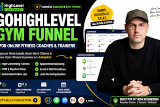 setup gohighlevel gym funnel ghl online fitness coaches highlevel crm expert