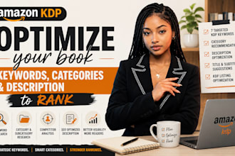 optimize your amazon KDP book keywords, categories and description to rank