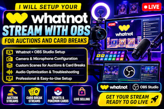 l setup your whatnot stream with obs for auctions and card breaks