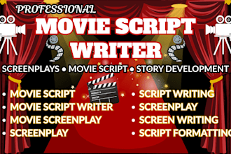 write a professional movie script or screenplay
