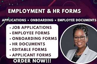 create employment application, onboarding and hr forms