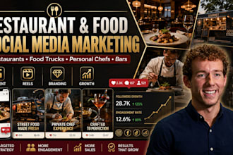 manage social media for restaurant personal chef food truck bartenders marketing