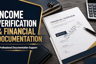 prepare income verification and proof of funds financial letters