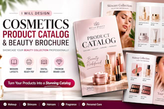 design cosmetics product catalog beauty sales brochure printable booklet