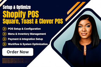 setup shopify pos, square pos, toast pos and clover pos systems