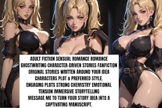 ghostwrite erotic romance, steamy romance, adult fiction and sensual story