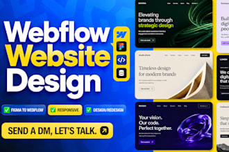 do webflow website design, figma to webflow design, be your webflow developer