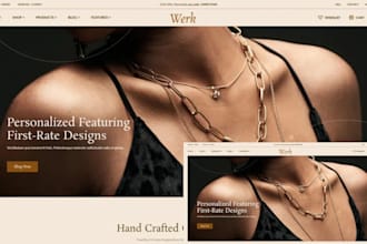 jewelry shopify store necklace wristwatch jewellery website dropshipping store