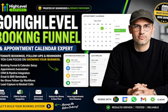 setup gohighlevel booking funnel highlevel appointment calendar expert