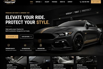 design squarespace car wrap website window tint ppf detailing with quote form