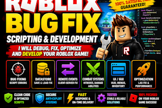 do roblox script bugs fix lua scripting, datastore, ui, combat systems game dev