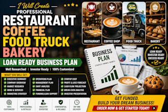 create professional restaurant coffee food truck bakery loan ready business plan