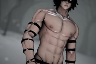 3d model, vrchat avatar, vrc model, vr character, vrchat, character design, vrc