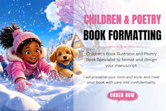 children formatting, poetry book, poem, novel, children story book illustration