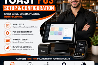 do toast pos setup, menu, payment and restaurant system configuration