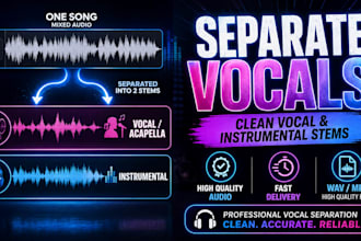 separate vocals and instrumental from any song
