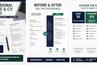 professionally write, rewrite and format your CV or resume