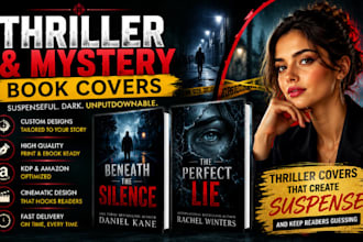 design a psychological thriller and mystery book cover