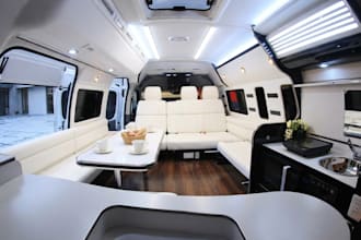 design 3d exterior caravan, 3d interior camper van, sprinter van, rv carbin home