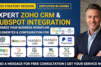 configure zoho CRM hubspot sign checkout contracts esignature payment automation