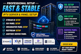 setup xtream UI, xui, restream, SSL, dns server panel