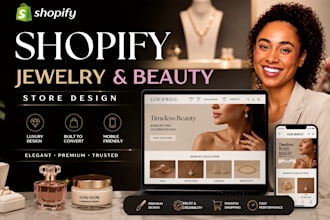 design luxury shopify jewelry store, shopify beauty store design shopify website