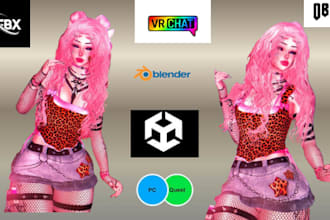 create custom vrchat avatar, furry or humanoid, vrm, unity, vtuuber ready