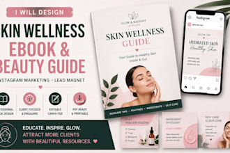 design skin wellness ebook beauty care guide instagram lead magnet