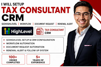 setup tax consultant crm gohighlevel workflow document request renewal alert