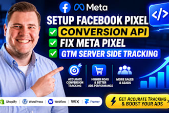 setup facebook pixel conversion API, fix meta pixel, GTM server side tracking