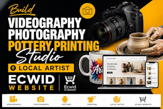 build videography photography pottery printing studio local artist ecwid website