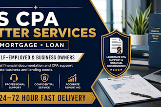write verified US CPA letter for income verification and mortgage