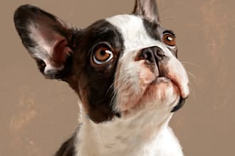 paint a custom digital portrait of your pet