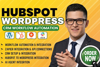 setup wordpress hubspot CRM zapier workflow automation