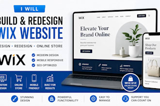 build wix website design redesign wix online store