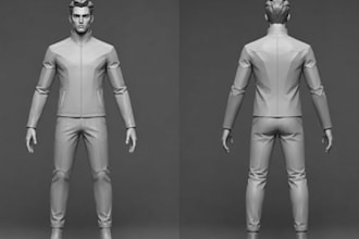 design original 3d character turnaround model sheet for game assets