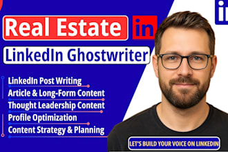 ghostwrite linkedin and social content for real estate agents, brokers and teams