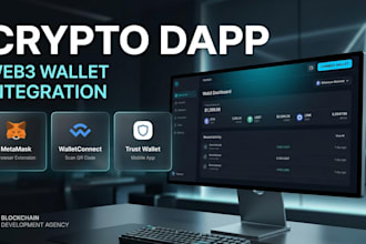 create crypto dapp with web3 walletconnect metamask and trust wallet