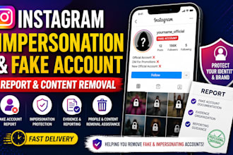 report instagram impersonation, fake accounts and unauthorized profile content