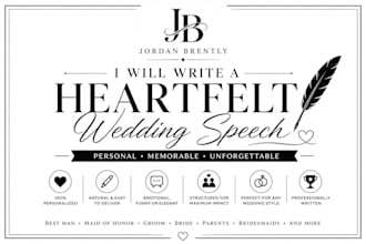 write heartfelt wedding speech for you wedding, groom, wife or bride speech