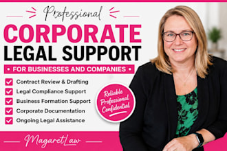 provide online corporate legal support for businesses and companies