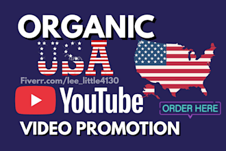 do USA youtube video promotion, USA you tube promotion, organic channel growth
