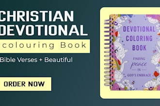 design a christian devotional coloring book with bible verses