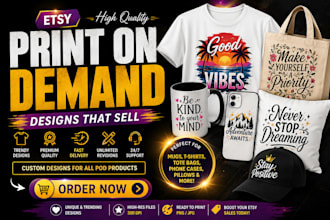 setup etsy print on demand shop printify store printful on demand design