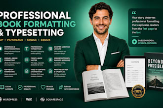 format your book KDP paperback kindle ebook typesetting formatting